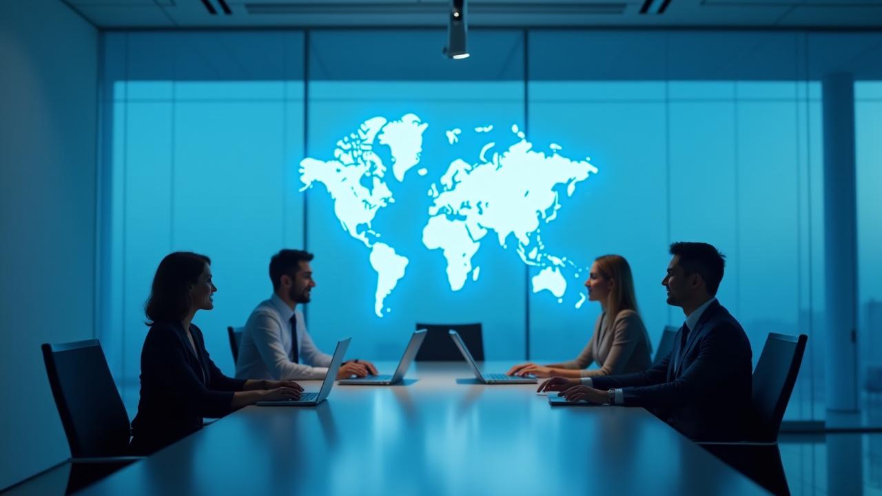 BJGA Ventrice professional logistics team collaborating in a modern office environment