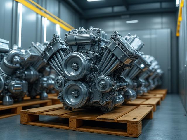 Automotive manufacturing parts being loaded into a truck