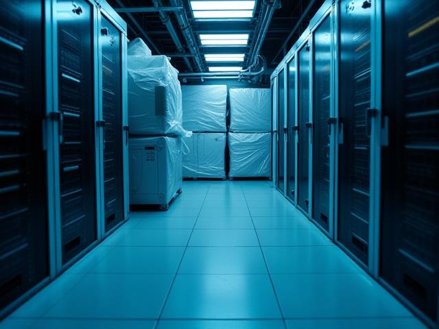 Padded handling of high-value electronic server racks