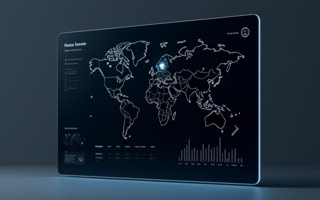 Dashboard showing real-time freight tracking and logistics data